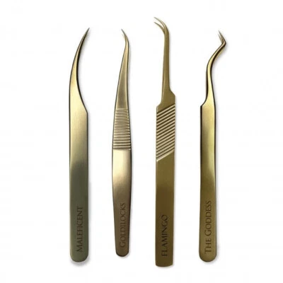 Phoenix Profi Wimpernverlängerung Pinzette Set russisches Volumen doppelter Winkel