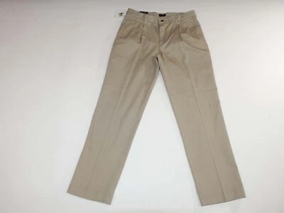 Van Heusen Men's Classic Fit Khaki Pants 34 x 34 NWT Beige Chino Pleated Front - Изображение 1 из 4
