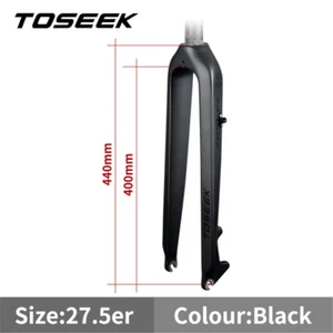 Hot Carbon Fiber MTB Bike Straight Rigid Fork 1-1/8" 26/27.5/29 Disc Brake Fork - Picture 1 of 13
