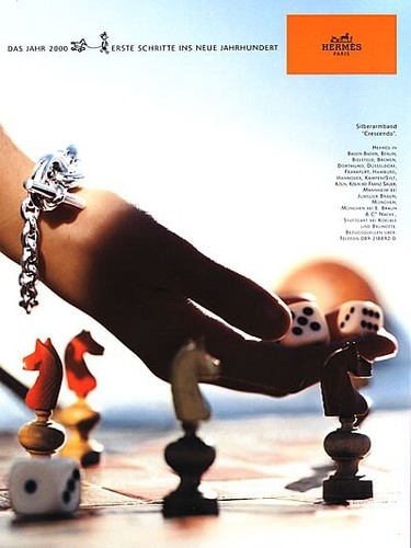 HERMÈS Bracciale scacchi dadi Hermes 2000 1 pagina MAGAZINE AD