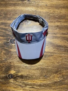 Indiana Hoosiers Cap Hat Sun Visor Red & Gray IU Collegiate Licensed  One Size - Picture 1 of 6
