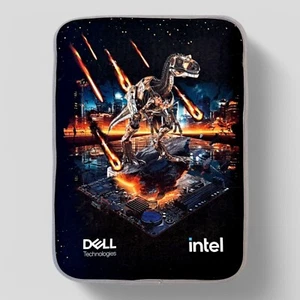 Dell Padded Laptop Sleeve Intel Dinosaur Graphic 15" Screen NWOT - Photo 1/3