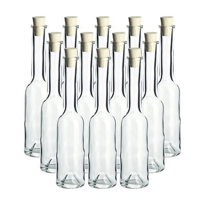 12 x Glasflasche 200 ml Sinfonie mit Spitz-Korken - Flasche 0,2 l für Likör, Öl  - Bild 1 von 4