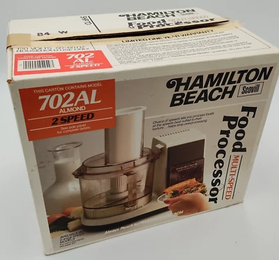 Hamilton Beach 2 Speed Food Processor Almond Model 702AL NEW OLD STOCK- READ! - Image 1 of 4