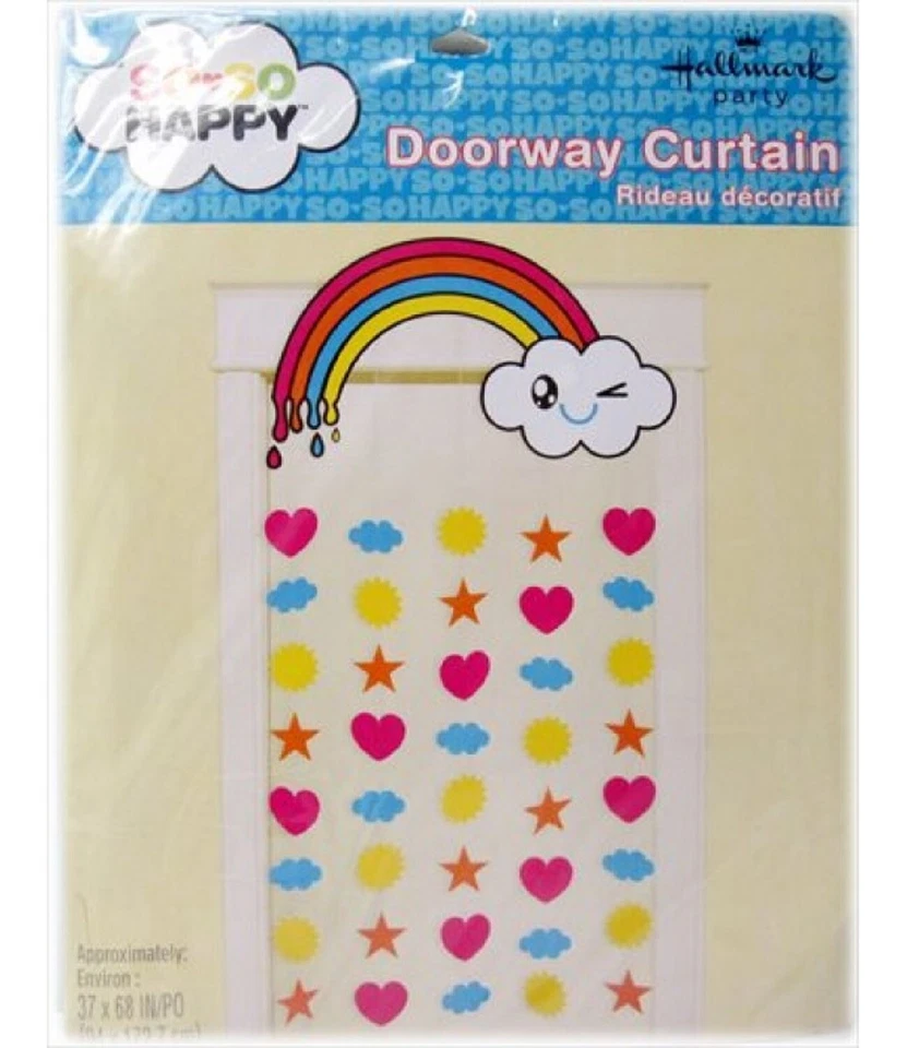 So So Happy Be Lucky Spread Love Live Cumpleaños Fiesta Decoración Puerta Cortina Foto 1 de 1