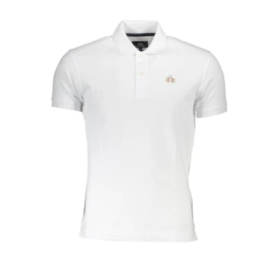 LA MARTINA Polo T-shirt  Bianco Logo Uomo Tg L - Immagine 1 di 2