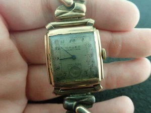 VINTAGE MENS GRUEN VERI-THIN CAL 405 ROSE GOLD FILLED CASE METAL BACK - Picture 1 of 6