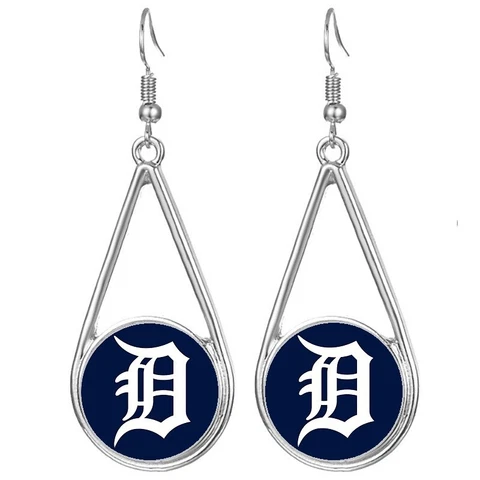 Detroit Tigers Womens Silver Drop Dangle Earrings w Gift Pkg D29 Cover