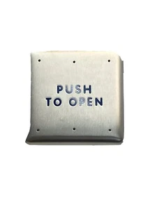 Door Release Push Button Hi BEA 10PBS 4.75 Inch Square Push Plate, “Push To Open - Picture 1 of 4