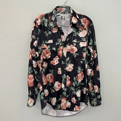 Vtg Karman Western Shirt Sz 15 1/2 Pearl Snap Long Tail Collar Made In USA Tall - Image 1 of 4