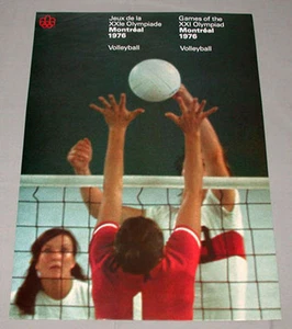 Montreal 76 Summer Olympic Official Volleyball Poster - Picture 1 of 1