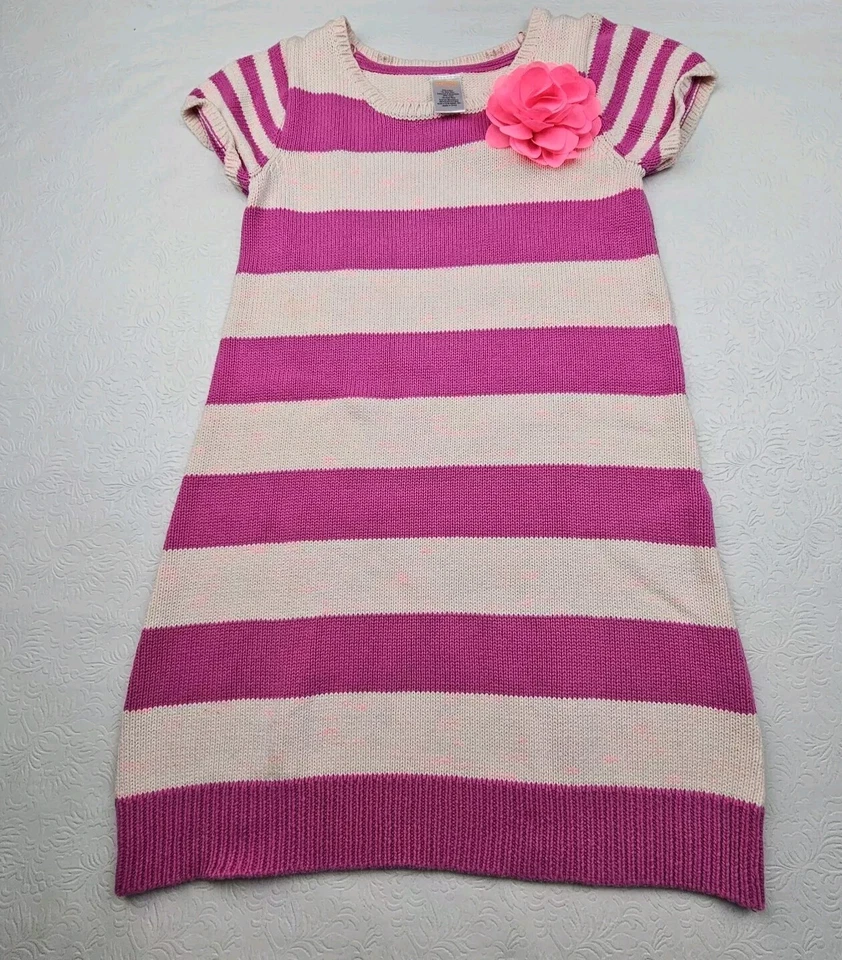 Vestido Suéter Gymboree Rosa Rayas Manga Corta Cuento de Hadas Bosque Talla 8 Foto 1 de 3