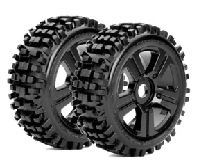 Roapex Reifen 1/8 Buggy montiert Schwarz Felgen 17mm Hex Rhythm RXR5002-B  - Bild 1 von 1
