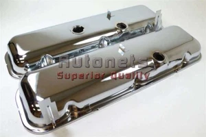 CHEVY BIG BLOCK OEM SHORT Chrome VALVE COVERS 396 402 427 454 BBC Hot Rod stock - Picture 1 of 1