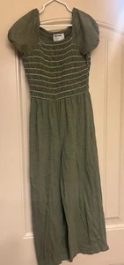 OLD NAVY girls one piece jumper romper capri length green size S 6/7 - Picture 1 of 2