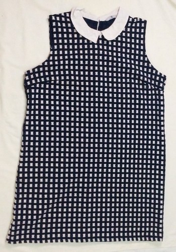 OFF WHITE Abito bianco e blu Tu taglia 18 top pavone taglia 12 maglione bianco e blu M