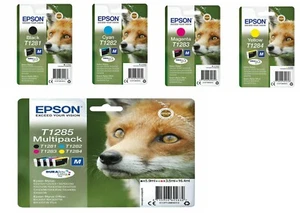 Genuine Epson T1281 T1282 T1283 T1284 T1285MP Fox Inkjet Cartridge SX130 Lot - Picture 1 of 29