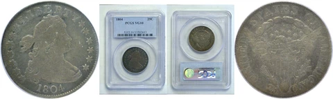1804 Bust Quarter PCGS VG-10 Cover