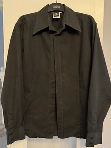 Versace Jeans Couture Black Mens Shirt in Large *90s Vintage* - Picture 1 of 6