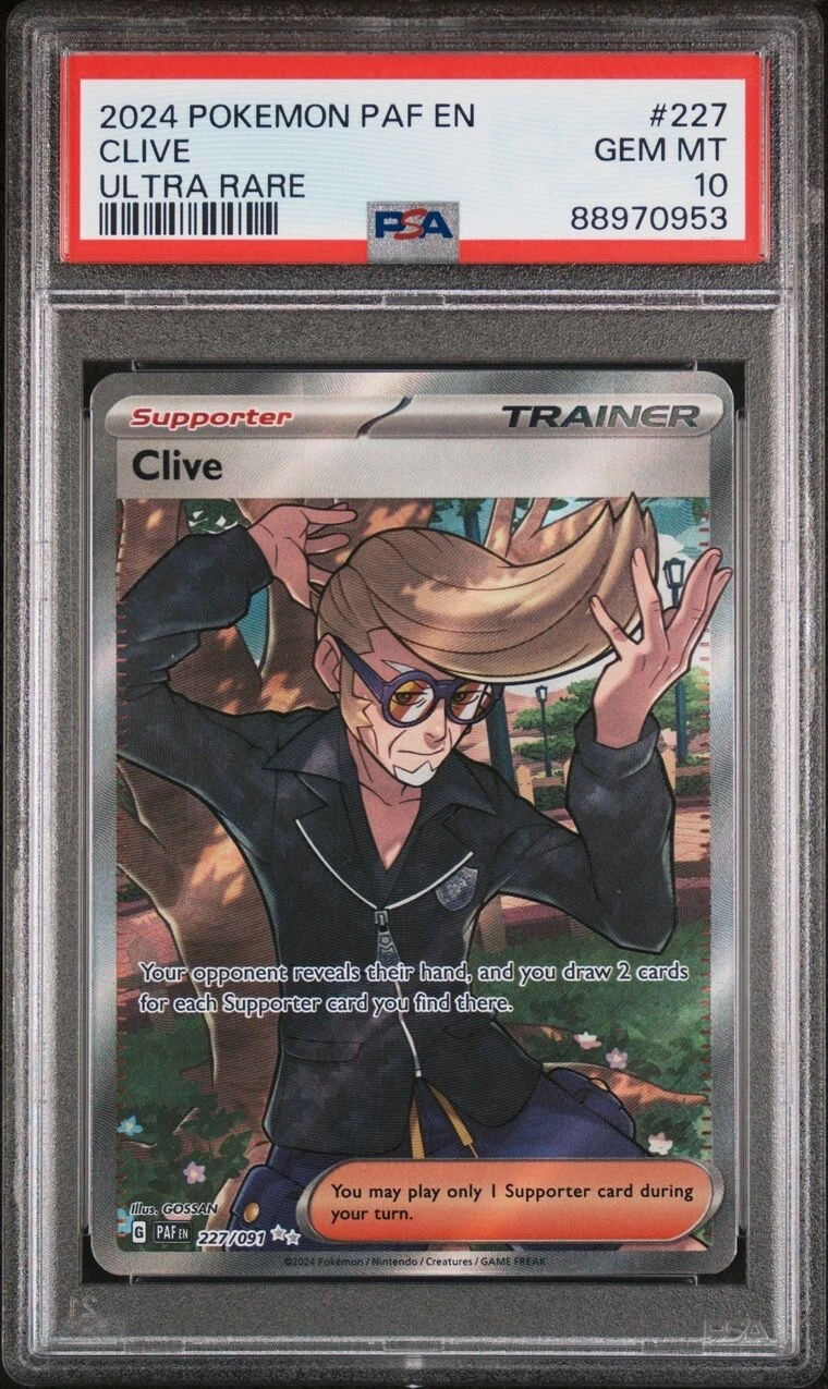 Clive 2024 Paldean Fates 227/091 Ultra Rare Price Guide Sports Card