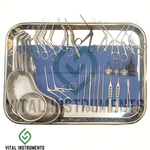 ENT Custom Inst Set-Vienna, Exam Forceps, Cannula, Applicator, Ear Loops- 32 Pcs - Picture 1 of 1