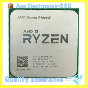 AMD Ryzen5 R5-1600X 1600X 3.6GHz 6Core12Thr 95W Socket AM4 CPU Processors Tested - Picture 1 of 2