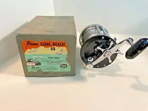 Vintage Penn Long Beach No. 68 Fishing Reel with Original Box and Papers - Picture 1 of 17