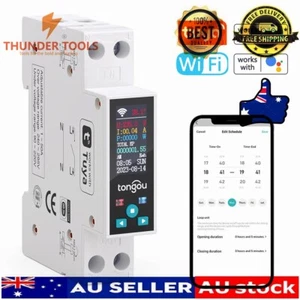 Thunder Tools tongou Tuya Wifi 35mm DIN RAIL Switch Intelligent Meter - Foto 1 di 24