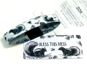 ZOX *BLESS THIS MESS* Silber Armband mit Karte Größe wählbar Neu in Verpackung Stinktiere - Bild 1 von 3