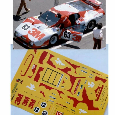 Decals 1.43 ferrari 512 BB LE MANS 1979 iso - 3M n. 63 car model FDS Automodell - Immagine 1 di 2