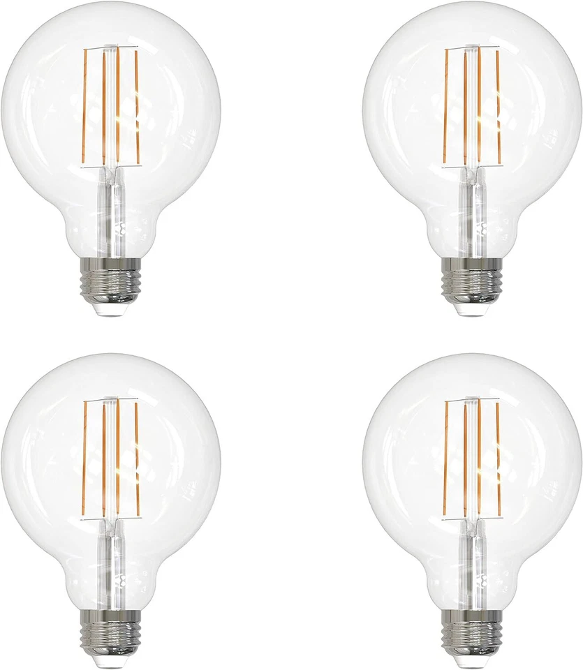 4Pack G30 LED Globe Light Bulb, Edison Bulb, 8.5W(100W), Antique, 2200K, E26 - Image 1 of 1