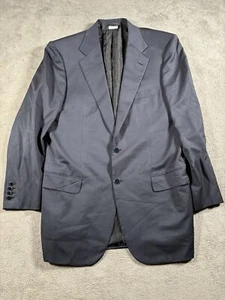 BRIONI Blazer Sport Coat Jacket Nomentano Mens 40L Blue Italy 100% Wool - Picture 1 of 17