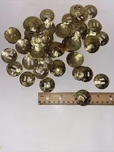 lot of 85 brass plated slotted star conchos - Picture 1 of 2
