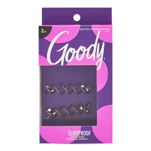 Goody Mini Spin Pins, 2 Ct, Spiral Clips for Quick & Easy Buns, All-Day Hold Twi - Picture 1 of 12