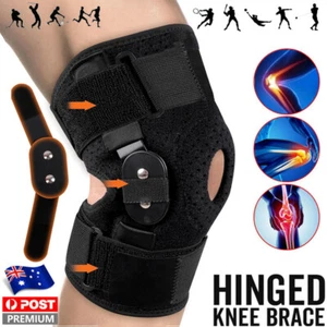 Ergonomic Hinged Knee Support Brace Sports Joint Injury Arthritis Pain Relief - Picture 1 of 15