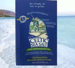 Celtic Sea Salt Fine Ground, Gluten-Free, Non-GMO, Kosher, Vital Mineral, 1/4 LB - Picture 1 of 7