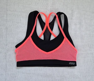 LORNA JANE Size S (8-10) EC neon melon & black crop / sports bra, infills - Picture 1 of 3