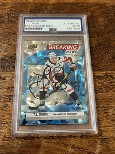 T. J. Oshie IP Signed Upper Deck Card PSA DNA Coa Slab Capitals Autographed - Picture 1 of 3