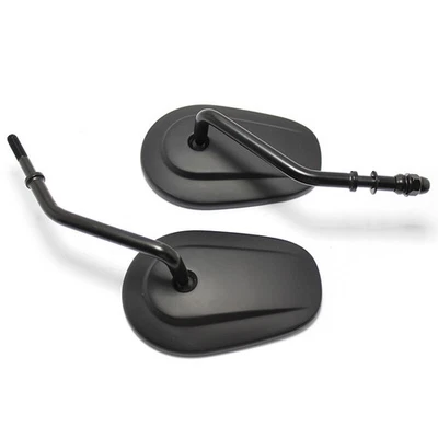 Black Motorcycle Rearview Mirrors For Harley Davidson Road King FLHTC Classic A - Image 1 of 4