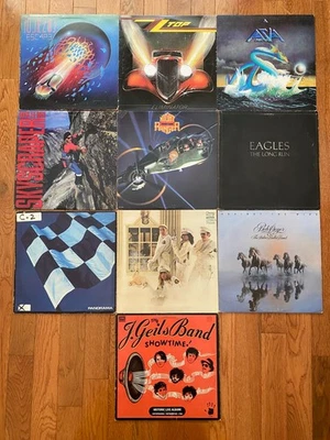 Lot of 10 80s LPs Asia ZZ Top Journey Eagles Night Ranger Seger David Lee Roth Foto 1 de 4
