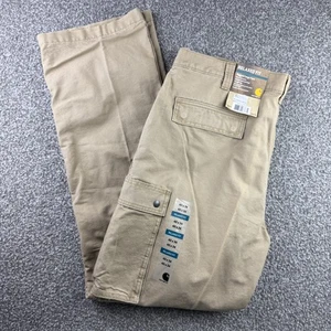 Carhartt Rugged Cargo Pants Mens 40x34 Khaki Relaxed Fit Utility Workwear New - Picture 1 of 19