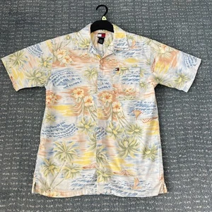Men’s Tommy Hilfiger Floral Hawaiian Shirt / Size Large / Beautiful ❤️ - Picture 1 of 6