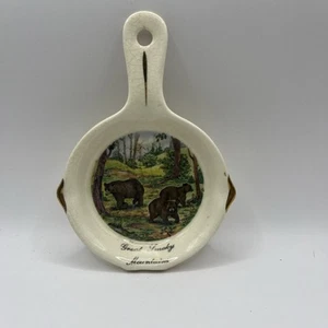 Vintage 1980s Great Smoky Mountains Souvenir Ashtray Wall Hanger Scarce - Picture 1 of 8
