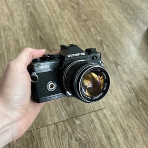 Olympus OM-2 SP Spot Program Black 35mm SLR Camera 50mm f/1.4 Near Mint READ - Picture 1 of 15