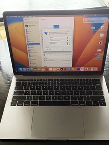 Apple MacBook Pro a1708 Intel i5-7360U 8GB RAM 128GB NVMe Ventura 13.6.8  - Picture 1 of 4