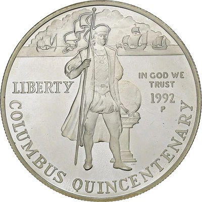 [#1278998] United States, Dollar, Colombus quincentenary, 1992, Philadelphia, Si - Image 1 of 2