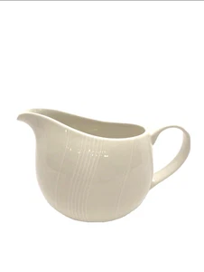 Block China Curves Pattern White Creamer 17013 Preowned - Picture 1 of 6