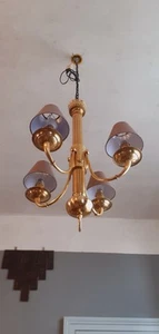 Lustre En Bronze art déco 1930 Estampillé Petitot  - Imagen 1 de 14