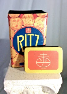 vintage Ritz Cracker Nabisco tin - Bristolware - euc w/lid - Picture 1 of 7