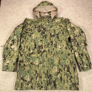 US Navy Type III Working Parka Mens Medium L Green Digital Camo Full Zip Jacket - Picture 1 of 17